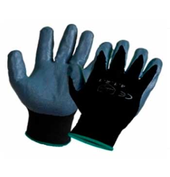 Guante Nylon con nitrilo arenado en palmas 